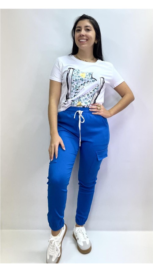 Pantalon bolsillo flex AZUL