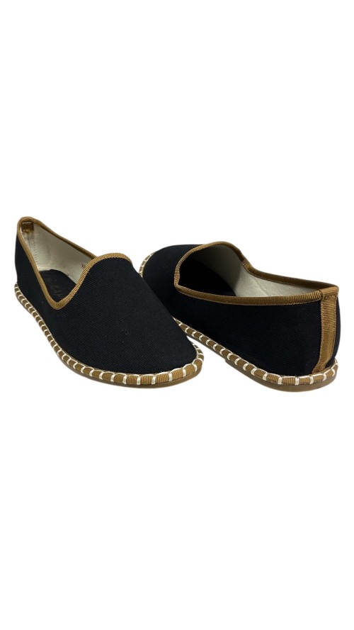 MOCASIN PLANO RIBETE SLIPPERS NEGRO MOCASIN PLANO RIBETE SLIPPERS NEGRO
