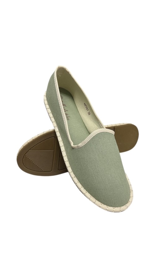 MOCASIN PLANO RIBETE SLIPPERS VERDE