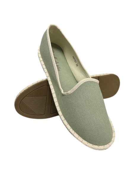 MOCASIN PLANO RIBETE SLIPPERS VERDE