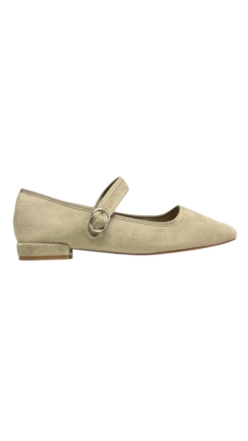 MANOLETINA HEBILLA DE SERRAJE TAUPE