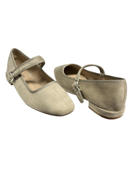 MANOLETINA HEBILLA DE SERRAJE TAUPE