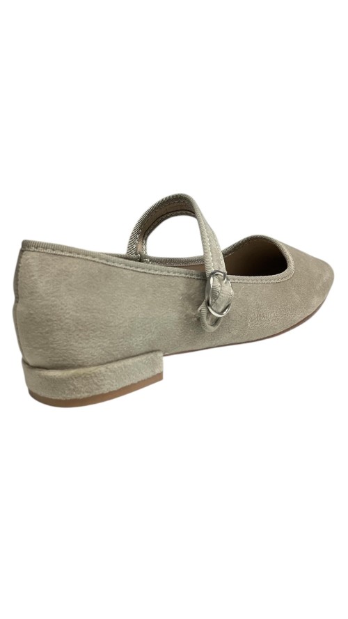 MANOLETINA HEBILLA DE SERRAJE TAUPE