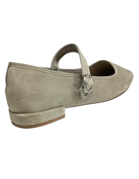 MANOLETINA HEBILLA DE SERRAJE TAUPE