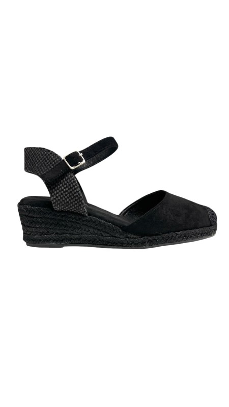 SANDALIA ESPARTO 3 CUERDAS NEGRO
