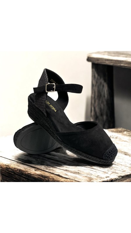 SANDALIA ESPARTO 3 CUERDAS NEGRO 2