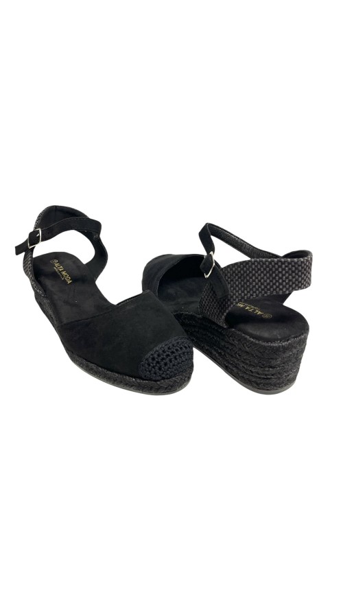 SANDALIA ESPARTO 3 CUERDAS NEGRO