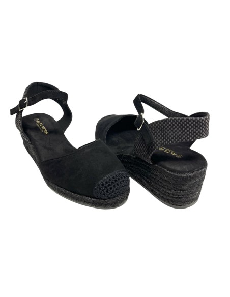 SANDALIA ESPARTO 3 CUERDAS NEGRO