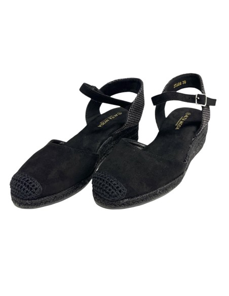 SANDALIA ESPARTO 3 CUERDAS NEGRO