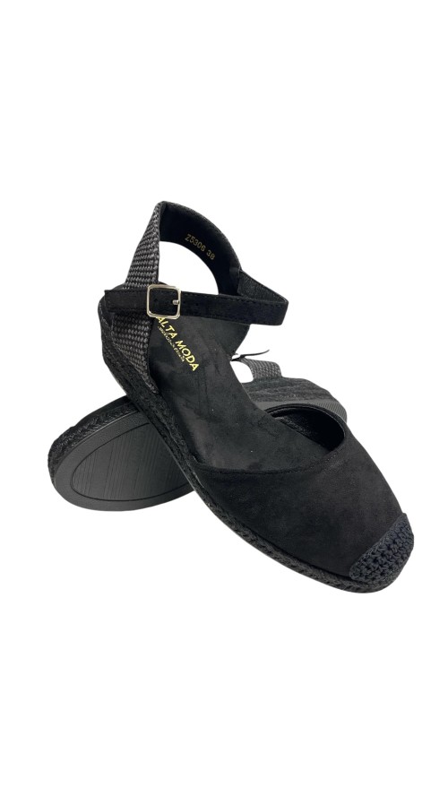 SANDALIA ESPARTO 3 CUERDAS NEGRO