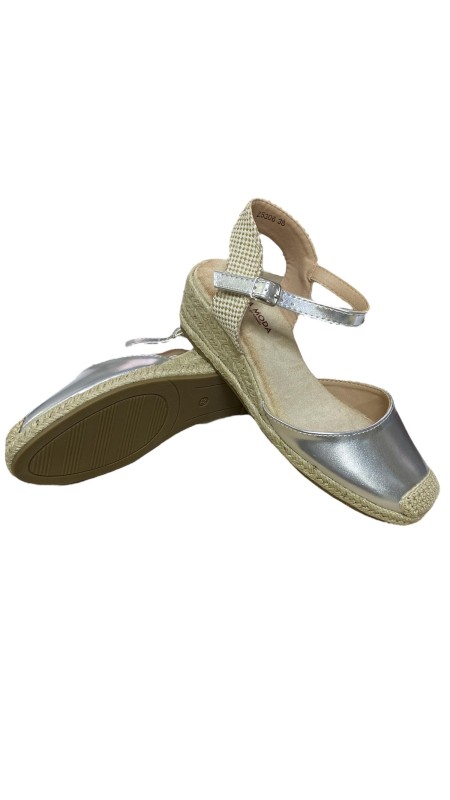 SANDALIA ESPARTO 3 CUERDAS PLATA 2