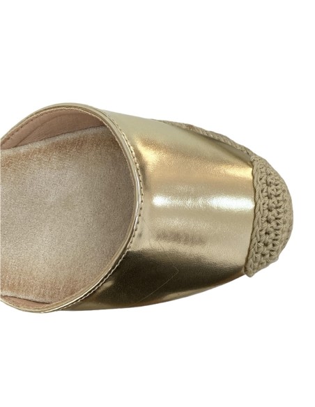 SANDALIA ESPARTO 3 CUERDAS ORO