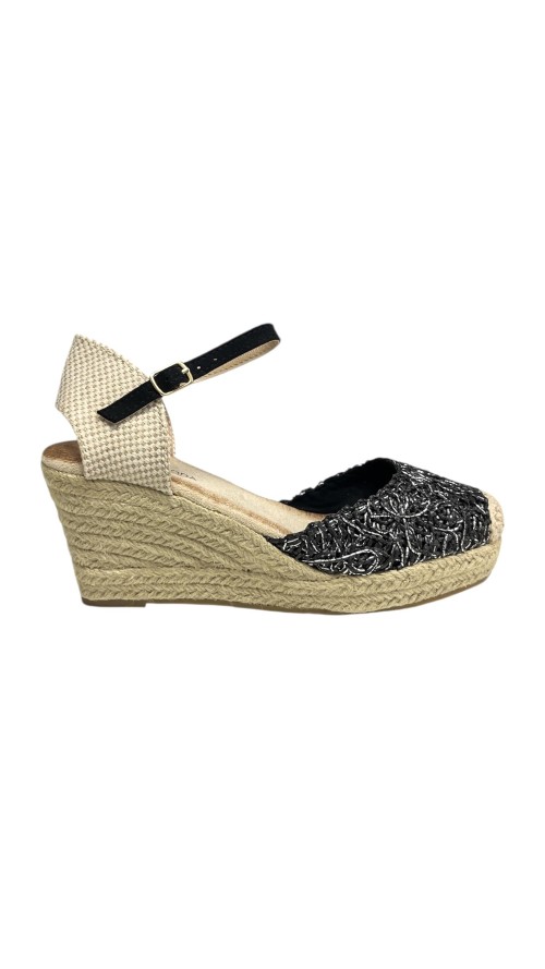 SANDALIA ENTRE LAZADA NEGRO