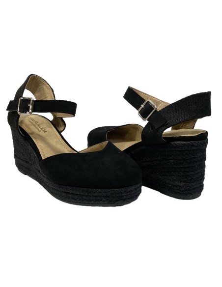 SANDALIA ESPARTO 5 CUERDAS NEGRO