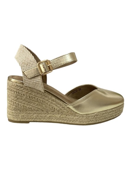 SANDALIA ESPARTO 5 CUERDAS ORO