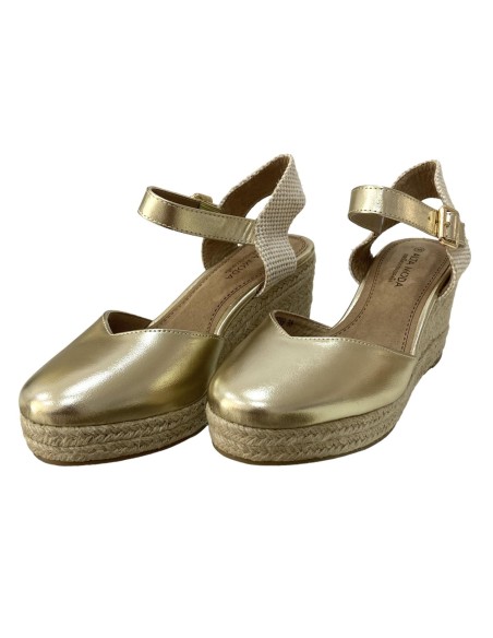 SANDALIA ESPARTO 5 CUERDAS ORO