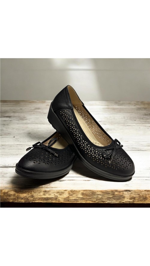 BAILARINA FLEXIBLE CALADA NEGRO