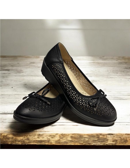 BAILARINA FLEXIBLE CALADA NEGRO