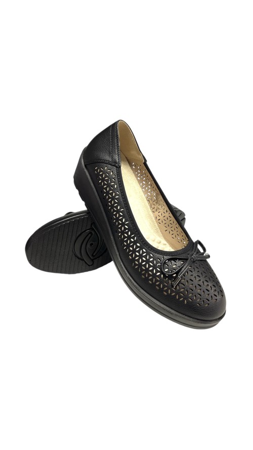 BAILARINA FLEXIBLE CALADA NEGRO