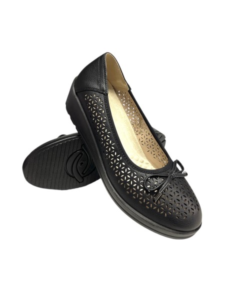 BAILARINA FLEXIBLE CALADA NEGRO