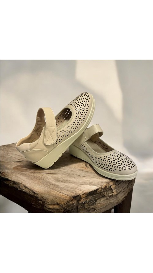 BAILARINA FLEXIBLE CALADA BEIG