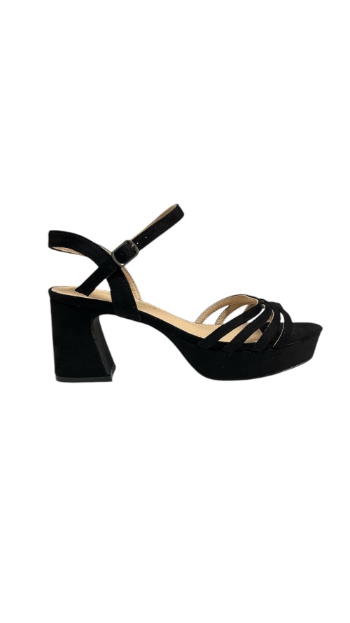 SANDALIA DE TACON NEGRO