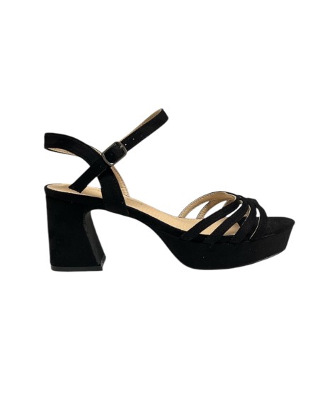 SANDALIA DE TACON NEGRO