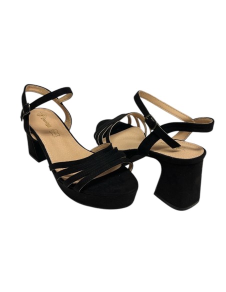 SANDALIA DE TACON NEGRO