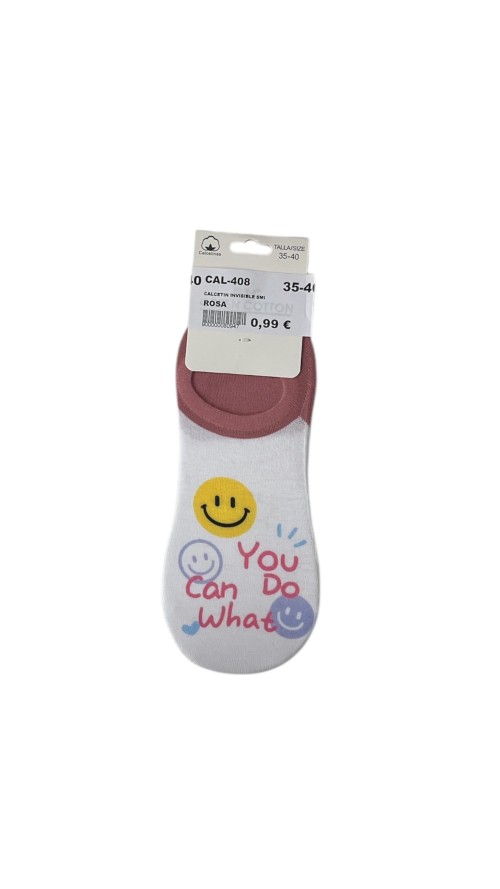 CALCETIN INVISIBLE SMILE ROSA