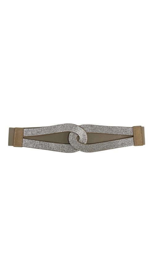 CINTURON ELASTICOS PIEDRAS CAMEL