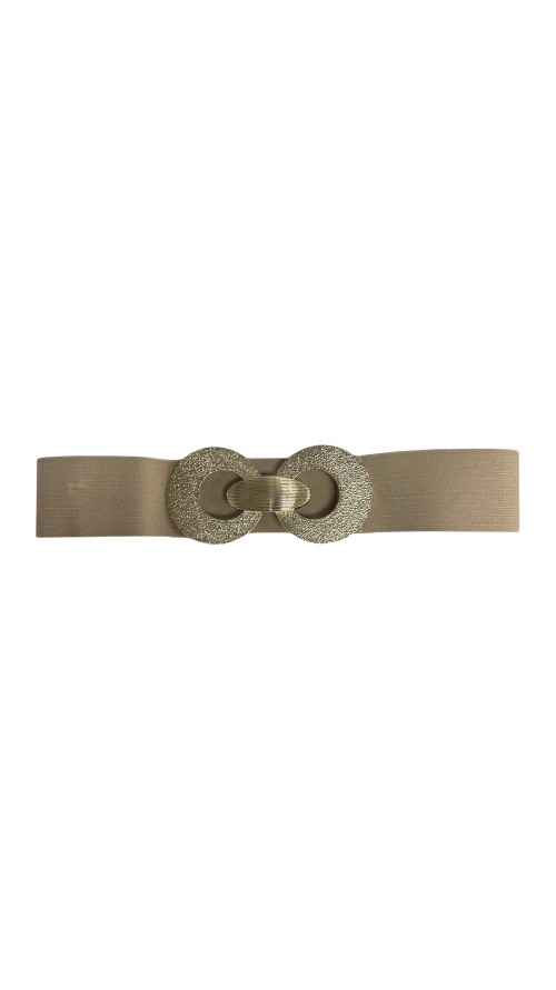 CINTURON ELASTICO DOS HEBILLAS CAMEL