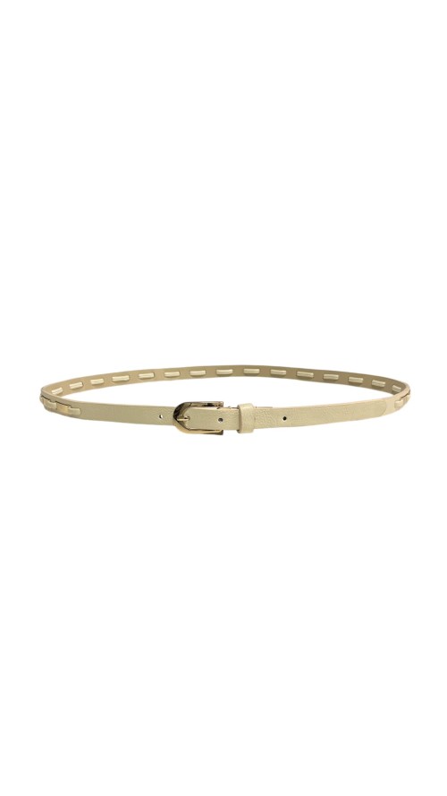 CINTURON ESTRECHO TACHA BEIG