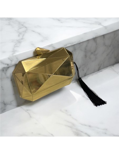 CARTERA METALICA ORO