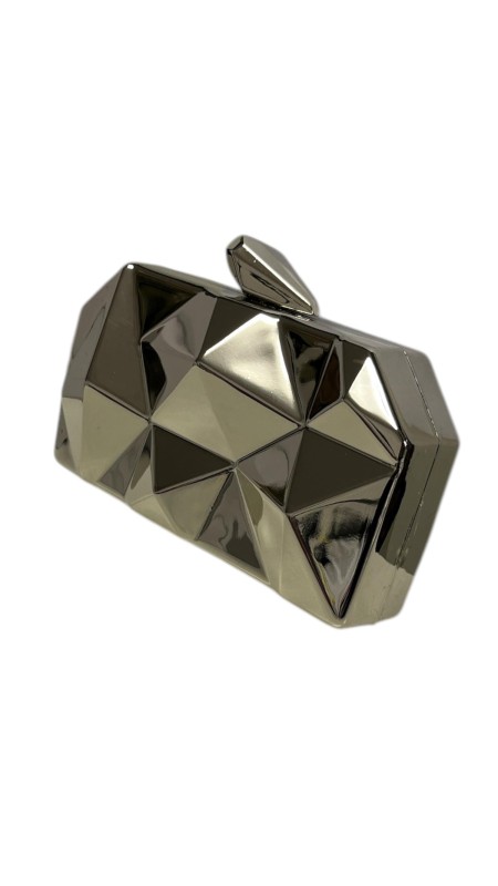 CARTERA METAL RELIEVE PLATA