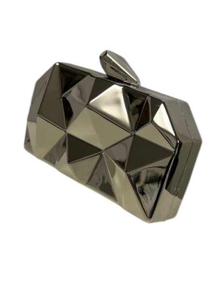 CARTERA METAL RELIEVE PLATA