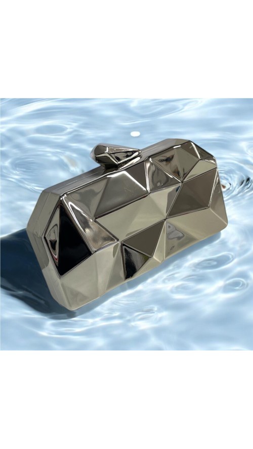 CARTERA METAL RELIEVE PLATA