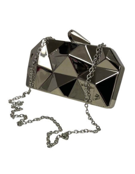 CARTERA METAL RELIEVE PLATA