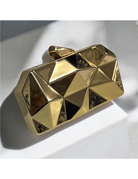 CARTERA METAL RELIEVE ORO