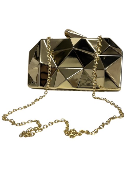 CARTERA METAL RELIEVE ORO