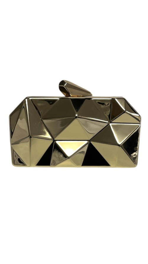 CARTERA METAL RELIEVE ORO