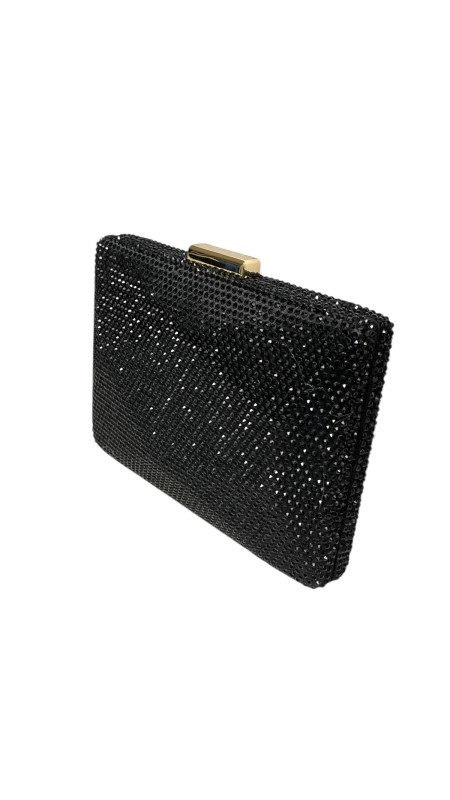 CARTERA PIEDRAS BRILLO NEGRO