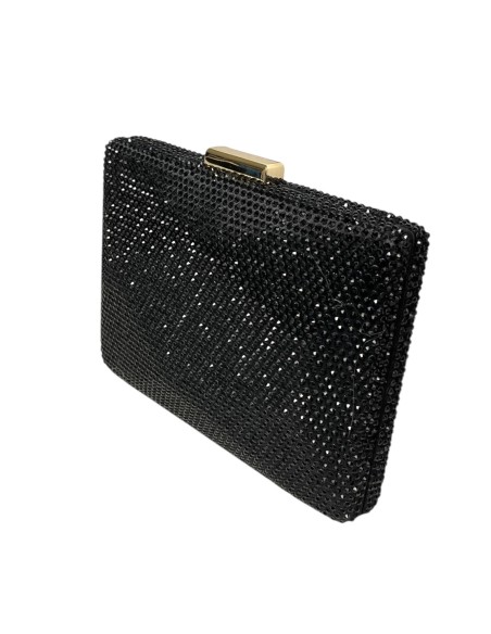 CARTERA PIEDRAS BRILLO NEGRO