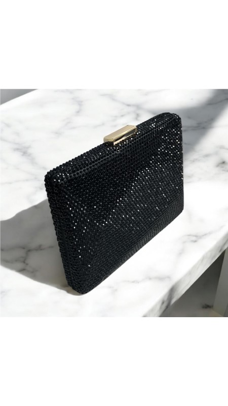 CARTERA PIEDRAS BRILLO NEGRO 2