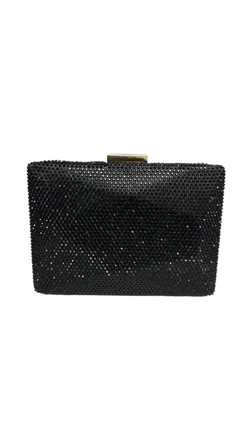 CARTERA PIEDRAS BRILLO NEGRO