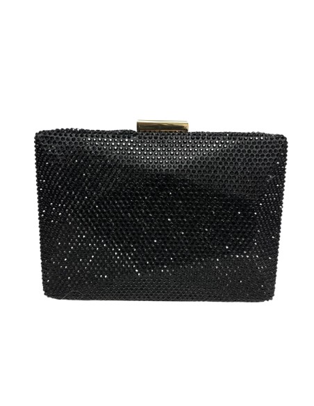 CARTERA PIEDRAS BRILLO NEGRO