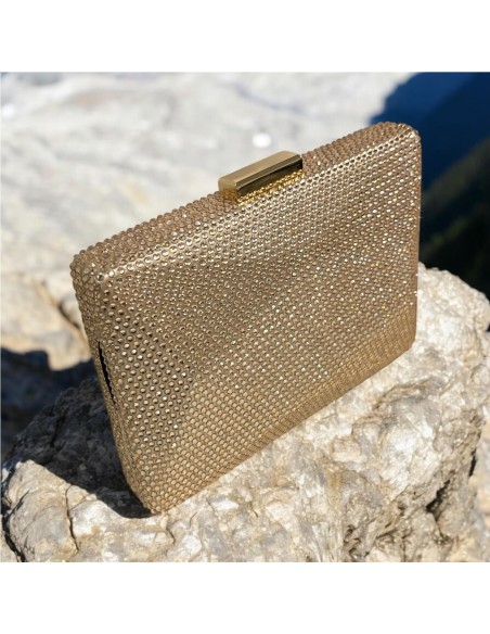CARTERA PIEDRAS BRILLO CHAMPAGNE