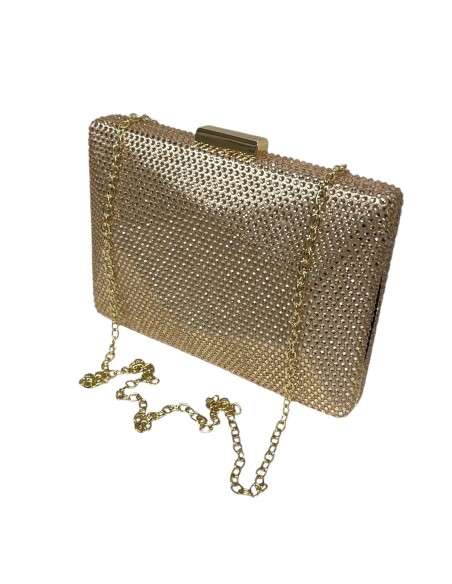 CARTERA PIEDRAS BRILLO CHAMPAGNE