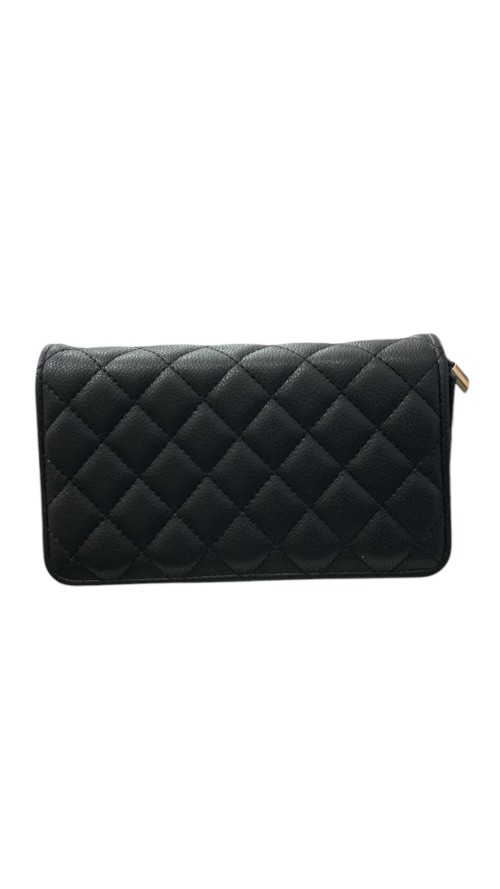 BOLSO CARTERA DE NAPA NEGRO