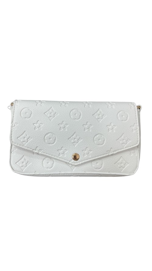 BOLSO CON CARTERA Y BILLETERA BLANCO
