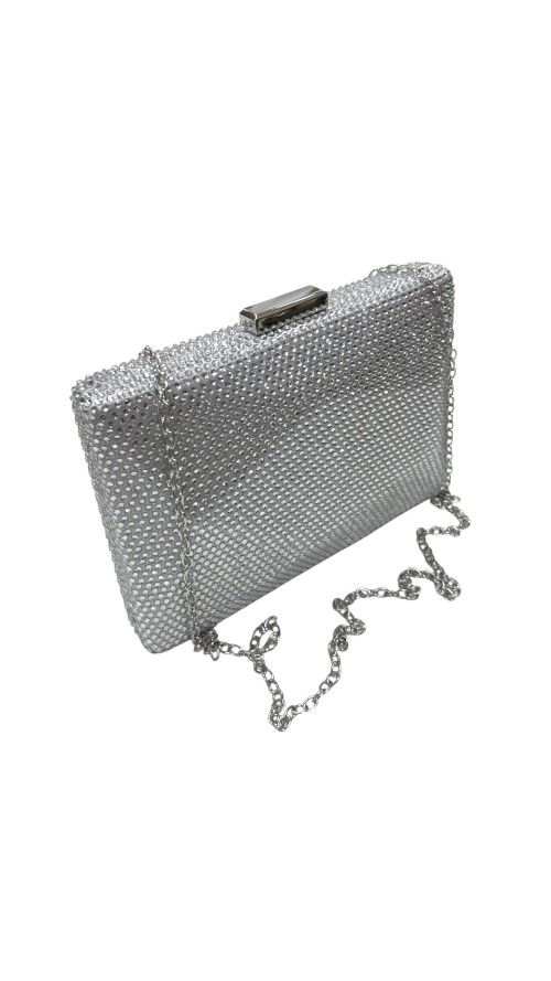CARTERA PIEDRAS BRILLO PLATA
